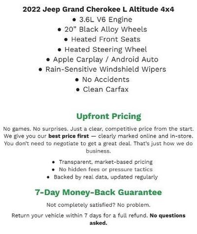 2022 Jeep Grand Cherokee L Altitude 4x4