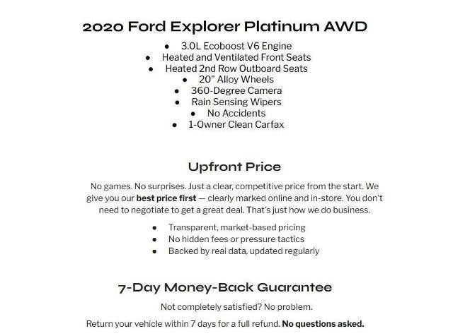 2020 Ford Explorer Platinum 4WD