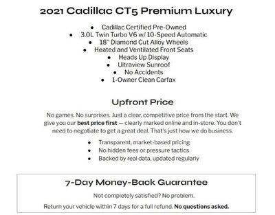 2021 Cadillac CT5 4dr Sdn Premium Luxury