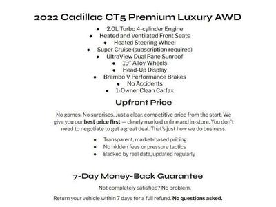 2022 Cadillac CT5 4dr Sdn Premium Luxury
