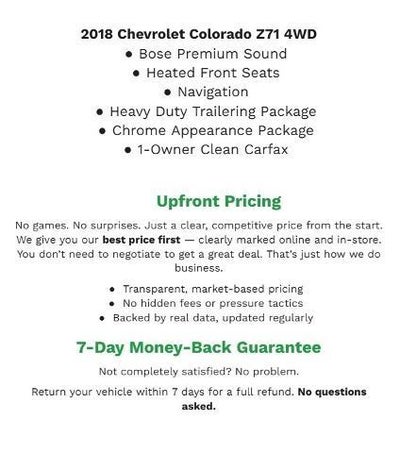 2018 Chevrolet Colorado 4WD Crew Cab 128.3 Z71
