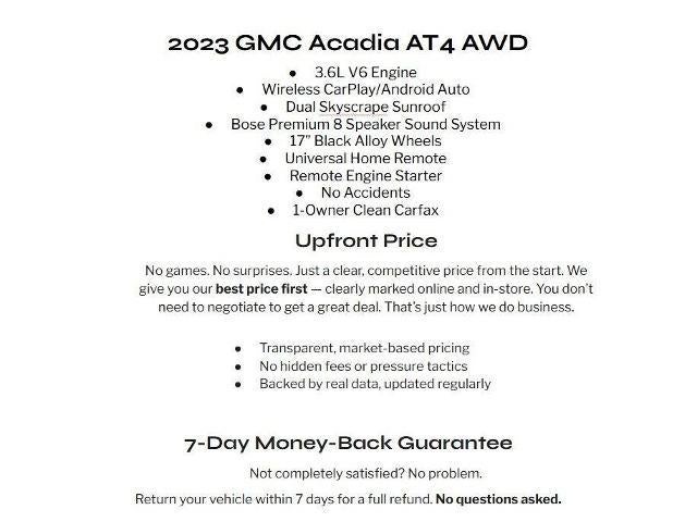 2023 GMC Acadia AWD 4dr AT4