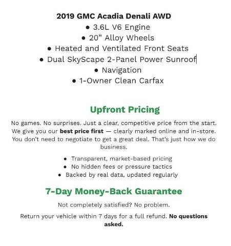 2019 GMC Acadia AWD 4dr Denali