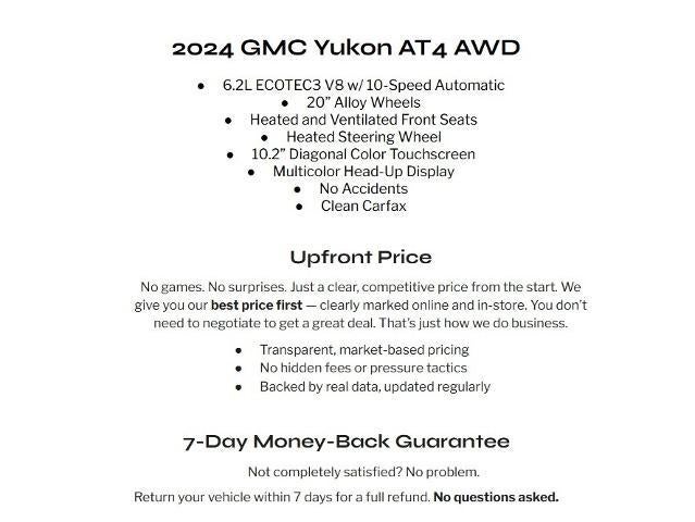 2024 GMC Yukon 4WD 4dr AT4