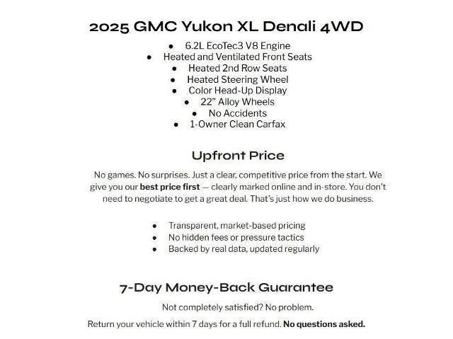 2025 GMC Yukon XL 4WD 4dr Denali