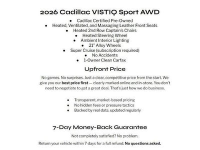 2026 Cadillac VISTIQ AWD 4dr Sport