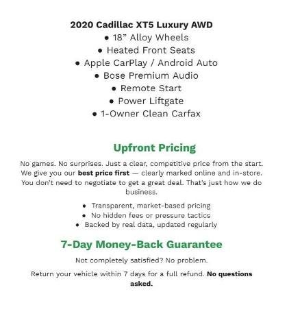 2020 Cadillac XT5 AWD 4dr Luxury