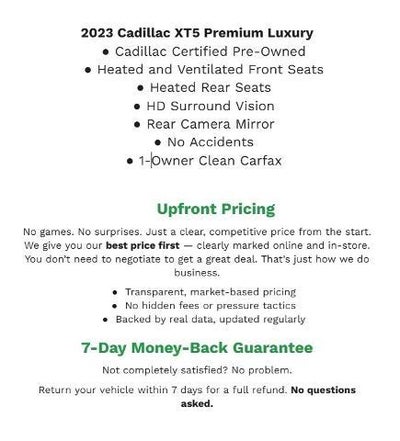 2023 Cadillac XT5 AWD 4dr Premium Luxury