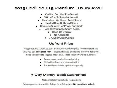 2025 Cadillac XT5 AWD 4dr Premium Luxury