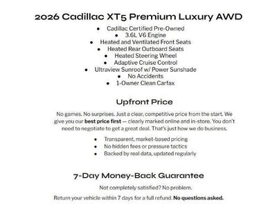 2026 Cadillac XT5 AWD 4dr Premium Luxury