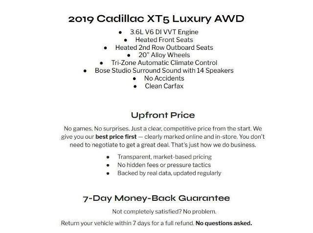 2019 Cadillac XT5 AWD 4dr Luxury