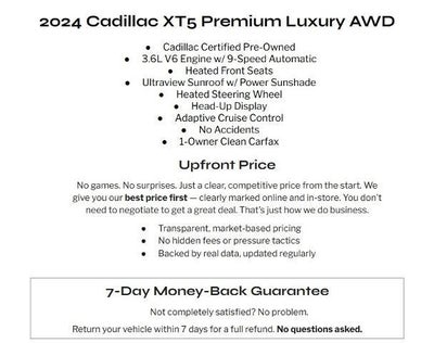 2024 Cadillac XT5 AWD 4dr Premium Luxury