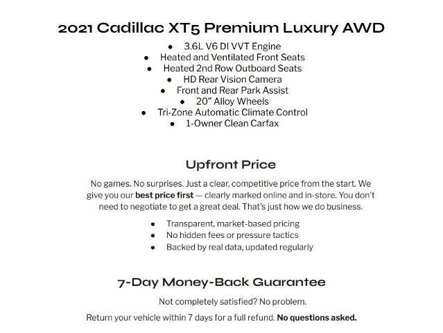 2021 Cadillac XT5 AWD 4dr Premium Luxury
