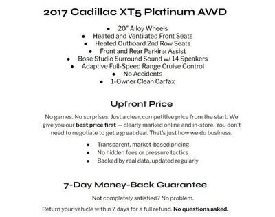 2017 Cadillac XT5 AWD 4dr Platinum