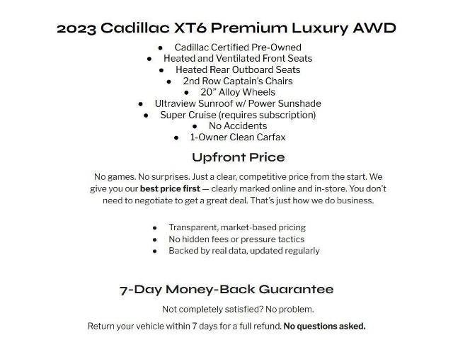 2023 Cadillac XT6 AWD 4dr Premium Luxury