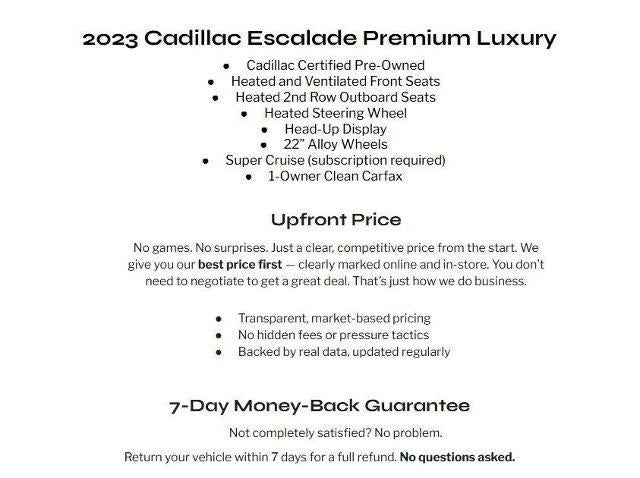 2023 Cadillac Escalade 4WD 4dr Premium Luxury