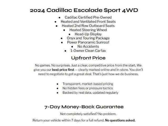 2024 Cadillac Escalade 4WD 4dr Sport