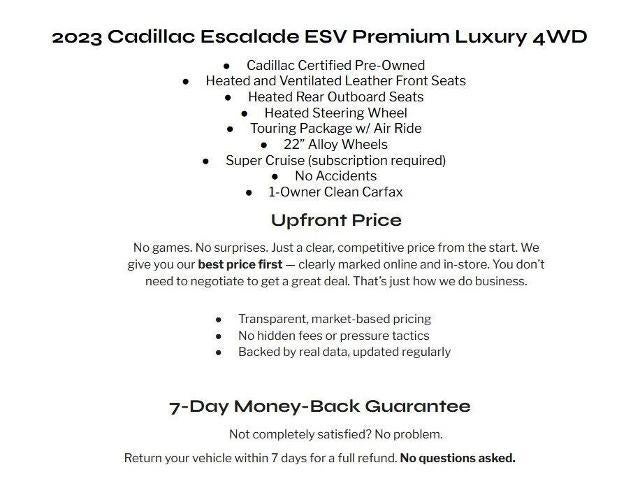 2023 Cadillac Escalade ESV 4WD 4dr Premium Luxury
