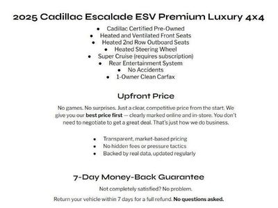 2025 Cadillac Escalade ESV 4WD 4dr Premium Luxury