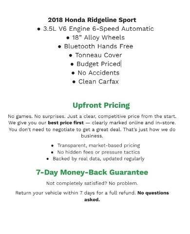 2018 Honda Ridgeline Sport AWD