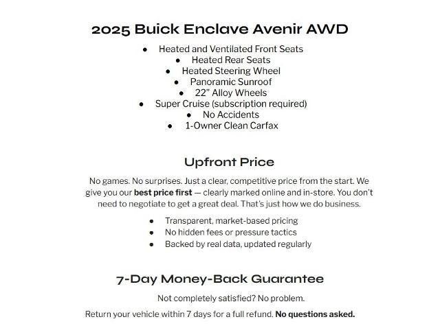 2025 Buick Enclave 4dr Avenir