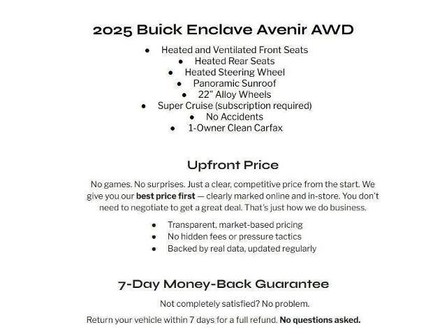 2025 Buick Enclave 4dr Avenir