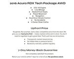 2016 Acura RDX AWD 4dr Tech Pkg