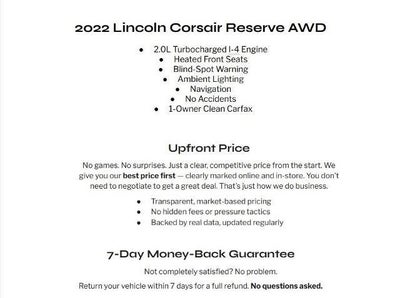 2022 Lincoln Corsair Reserve AWD