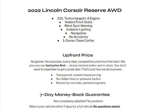 2022 Lincoln Corsair Reserve AWD