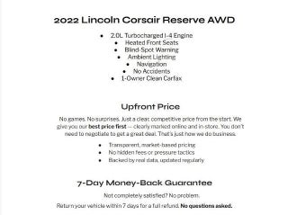 2022 Lincoln Corsair Reserve AWD