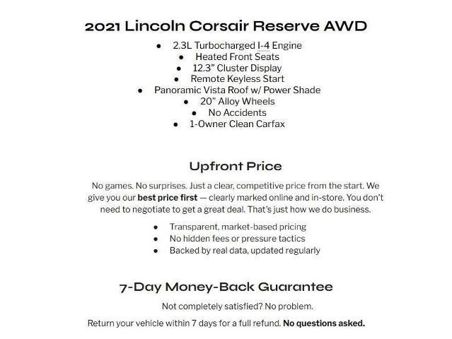 2021 Lincoln Corsair Reserve AWD's photo