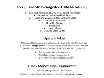 2024 Lincoln Navigator L Reserve 4x4