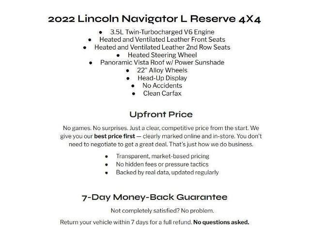 2022 Lincoln Navigator L Reserve 4x4