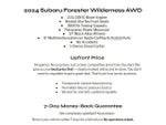 2024 Subaru Forester Wilderness AWD