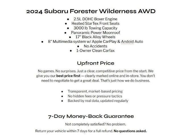 2024 Subaru Forester Wilderness AWD