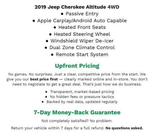 2019 Jeep Cherokee SPORT UTILITY