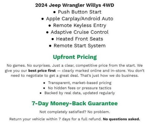 2024 Jeep Wrangler Sport 4 Door 4x4