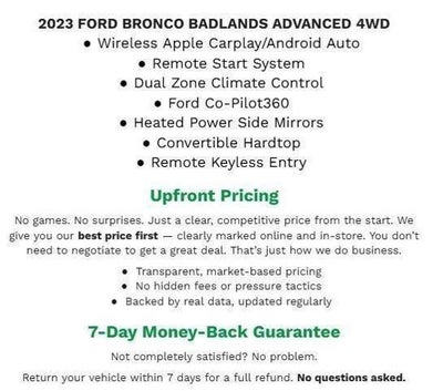 2023 Ford Bronco Badlands 2 Door Advanced 4x4