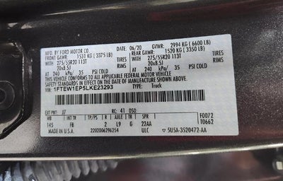 2020 Ford F-150 XLT 4WD SuperCrew 5.5' Box