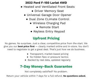2022 Ford F-150 LARIAT 4WD SuperCrew 5.5' Box