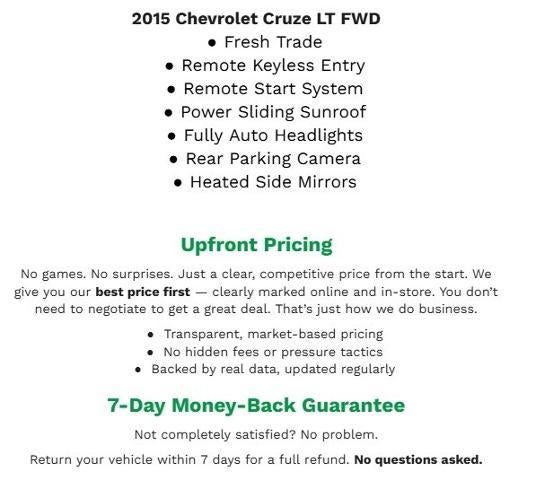 2015 Chevrolet Cruze 4dr Sdn Auto 1LT