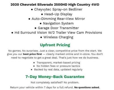 2020 Chevrolet Silverado 2500 HD 4WD Crew Cab 159 High Country