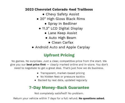 2023 Chevrolet Colorado 4WD Crew Cab Trail Boss