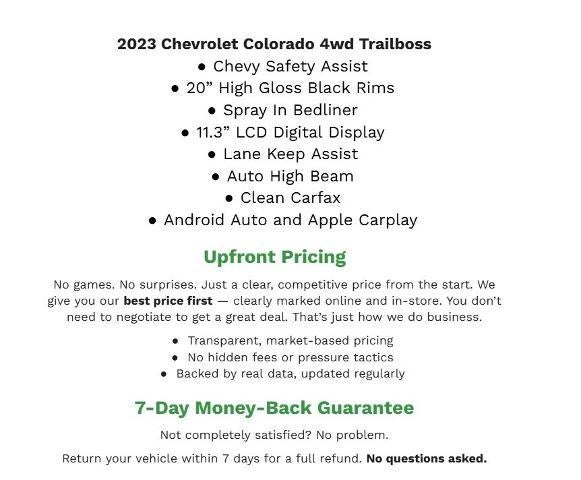 2023 Chevrolet Colorado 4WD Crew Cab Trail Boss