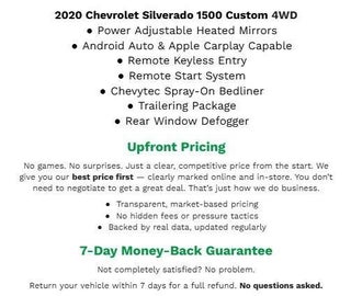 2020 Chevrolet Silverado 1500 4WD Double Cab 147 Custom