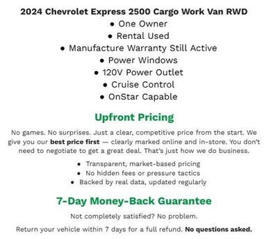 2024 Chevrolet Express Cargo 2500 RWD 2500 135 **CRUISE CONTROL**POWER WINDOWS**REAR PARKING CAMERA**