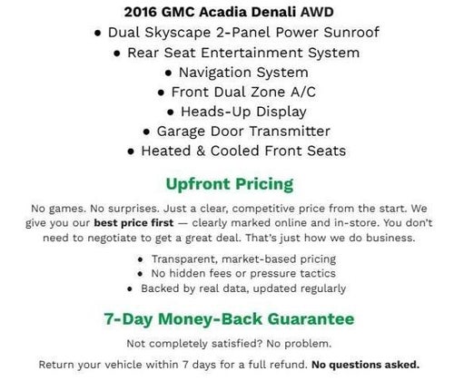 2016 GMC Acadia AWD 4dr Denali