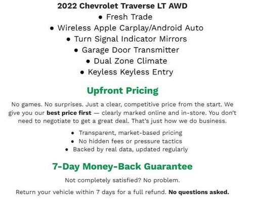 2022 Chevrolet Traverse AWD 4dr LT Cloth w/1LT