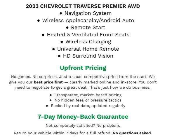 2023 Chevrolet Traverse AWD 4dr Premier