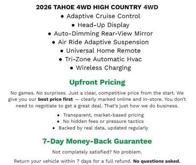 2026 Chevrolet Tahoe 4WD 4dr High Country